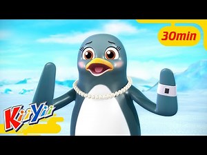 5 Little Penguins | Kids Learning | ABCs and 123s | KiiYii | Nursery Rhymes & Kids Songs