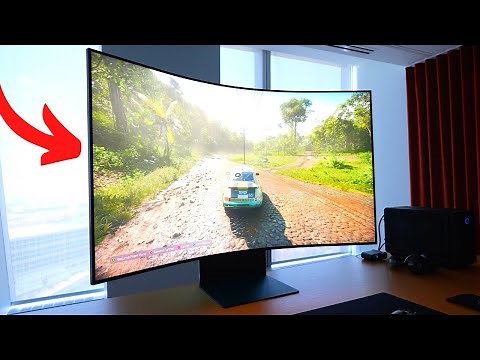 Trying the INSANE Samsung Odyssey Ark 55" Gaming Monitor!