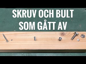 Skruv och bult som gått av, hur kan man lösa det?
