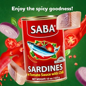 I-enjoy ang sarap at anghang na hinahanap ng inyong mga dila with #SABASeafood! Magbukas lang ng SABA Sardines in Tomato Sauce with Chili, and you can now experience seafood goodness with a spicy kick! Bili na sa pinakamalapit na groceries, convenience stores, or online! http://bit.ly/SABASardinesWithChili | SABA Seafood