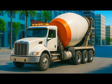 Ready Mix Concrete Trucks POURING CEMENT! Cement Mixers & Concrete Pump ACTION!