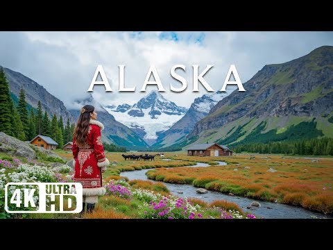 Alaska 4K | Discover the Wild Beauty of the North – Valleys, Evergreen Forests & Remote Villages 🌲
