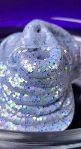 Mixing Glitter Into Clear Slime ✨ Mesmerizing Transformation