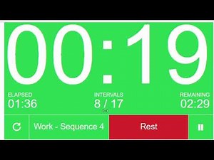 Tabata - video countdown, music, bell and voice