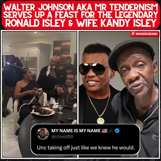 Mr. Tendernism serves up a feast for the legend Ronald Isley & his wife 👏🏾❤️ #tendernism #ronaldisley #catering