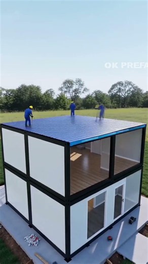 ¿Cómo Se Construye una Casa Modular Flat Pack de Dos Pisos?