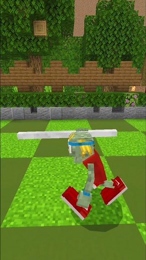 Pole Vaulting Zombie vs Plants in Minecraft! 😨 #PlantsvsZombiesMinecraft