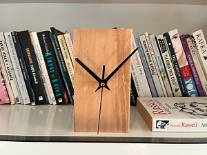 Raw Cherry Wood Desk Clock: Minimalist Rustic Home Decor - Etsy