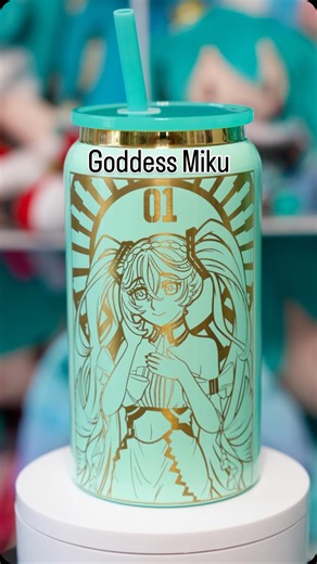 Taylor on Instagram: "Happy Random Merch Friday Hello everyone! Here’s the miku goddess cup that I’ll have available for orders soon, just have to get some more and make a listing on Etsy but let me know if you’d be interested in more cups like this Art by: @mikufan0839 #Hatsunemiku #vocaloid #anime #初音ミク#初音ミクイラスト #miku #mikuhatsune #mikumerch #Mikuplush #vocaloidmiku #animemerch #kawaii #mikucollection"
