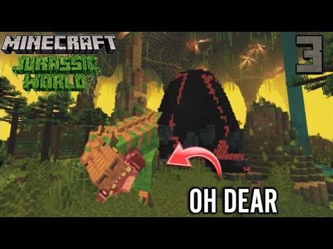 We Got Eaten By A T-rex.... Jurassic World - Minecraft