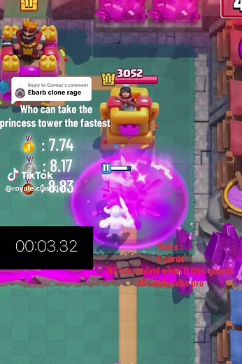 Clash Royale: Fastest Princess Tower Challenge Results