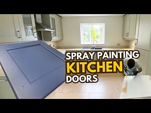 How I spray paint my kitchen cabinet doors