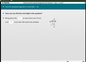 i-ReadyUnderstand the Standard Algorithm for Division - Quiz —... | Filo