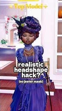 Realistic head shape hack (no jester mask) #dresstoimpress #roblox #blowup