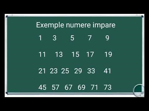 Care sunt numerele impare exemple exercitii matematica