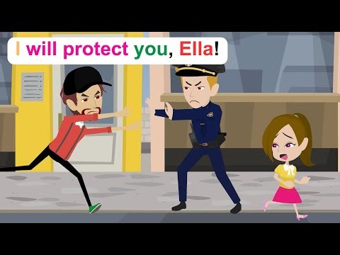 Mr John protects Ella - English Funny Animated Story - Ella English