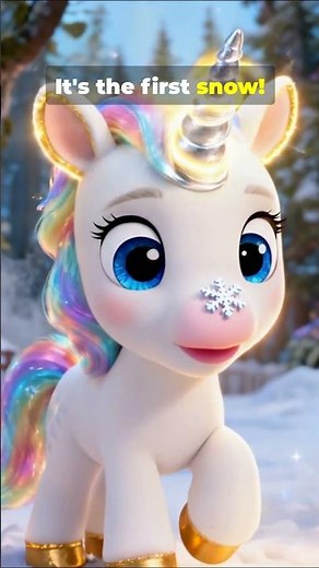 LunaPou the Unicorn’s First Snowfall ❄️🦄 | Magical Winter Story for Kids
