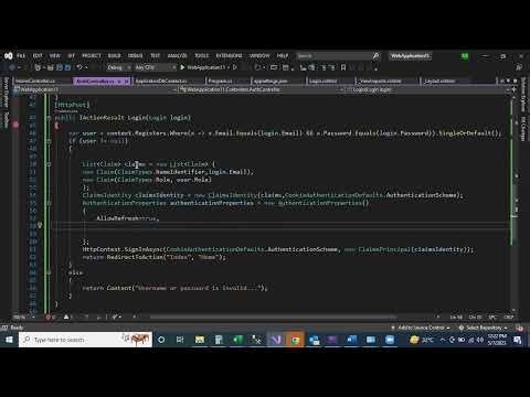 Authentication and Authorization with Asp.net Core MVC 6.0