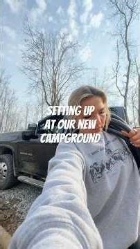 Setting up at our new campground! #camperlife #rvliving #bluecollarfamily #lifeontheroad #unpack