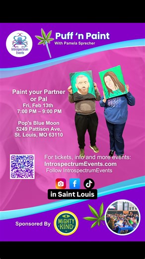 Get ready to celebrate love! 🌟 Join us for an unforgettable series of Valentine’s events where creativity meets connection. 🎨❤️ ✨ Special Offer: Save an extra 10% on top of our early bird specials until January 25th! Use code VALENTINE at checkout. 🎉 Upcoming Events: 1. “Paint Your Partner” at Pop's Blue Moon sponsored by Mighty Kind– February 13- portraits pre-sketched 2. Umbrella couple Partner Painting – One stunning image across two canvases at Sticky's Social Lounge in O’Fallon – Februar
