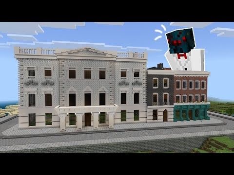 The First Street! Building A British Town In Minecraft Survival: Bedrock Edition! Ep 2