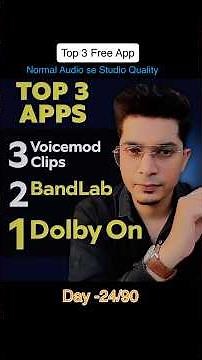 Top 3 Apps to Improve Audio Quality | Best App for Reels | Dolby On #1 #dolbysound #dolbyatmos
