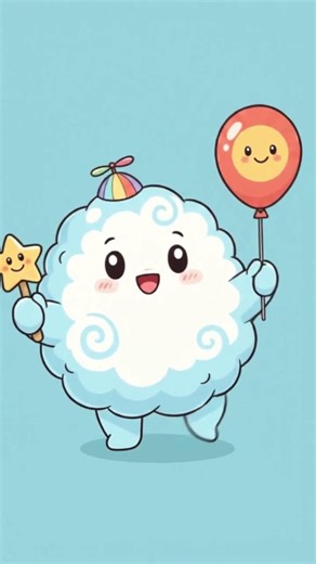 Meet bloop a cloudy bubble ☁️🫧 #bloop #cloud #cartoon #kids #shorts #viral #childrens #funsidekidstv