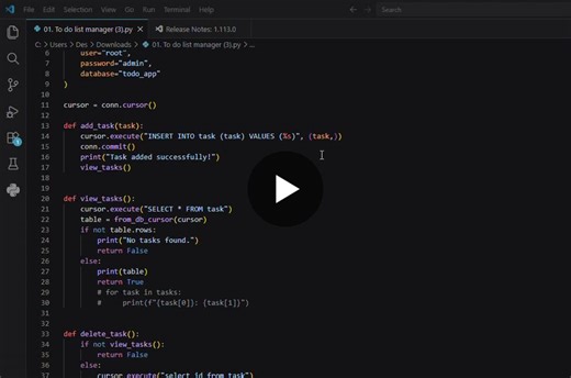 #python #mysql #projects #crud #database #programming #learningjourney | Parul Makoriya