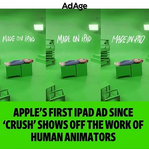 1.7K views | Apple puts human creators front and center in its first iPad ad since the disastrous “Crush” spot earlier this month, which drew a rare apology from the tech giant. Read more: https://adage.com/creativity/work/apples-first-ipad-ad-crush-shows-work-human-animators/2562671 | Ad Age | Facebook