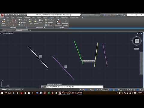 How to Use Parallel Constraints in Autocad,Parallel,On Off- Parallel Constraints Autocad Tutorial