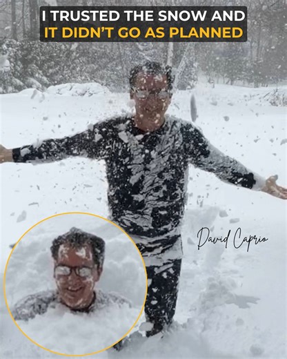 A spontaneous blizzard “spa treatment.” Who needs a fancy cold plunge anyway? I Trusted the Snow, and Didn’t Go As Planned. In the middle of the crazy snowstorm hitting the USA, I decided to fully trust the snow…. One second I’m standing. The next, I disappear. Completely. Snow 1, David 0 ❄️ Please stay safe during extreme weather conditions. What looks fun on camera can be dangerous in real life. #snow #winter #Usa #davidcaprio #funny #white | Frank Caprio
