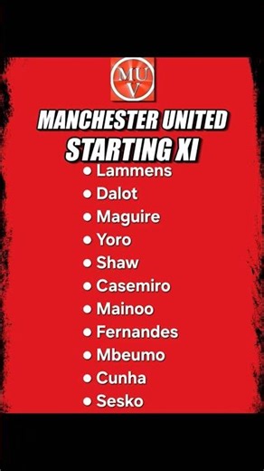 Man Utd starting XI to face Crystal Palace. #MUFC