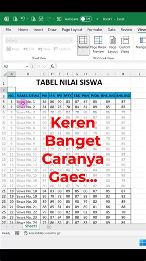 Trik Membuat Judul Tabel Tetap dan Isi Tabel bisa di scroll atau di geser #excel #exceltips #belajarexcel #microsoftexcel #belajarkomputer #fypシ #fypシ゚viral