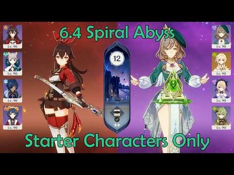 Starter Characters Only: 6.4 Spiral Abyss - Genshin Impact