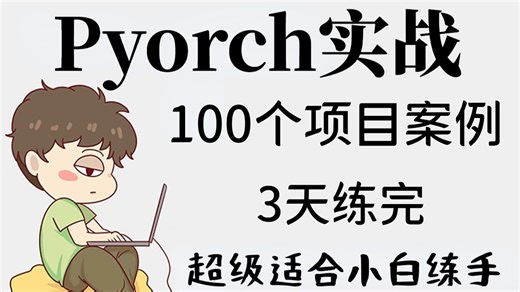 【2025最全实战项目】整整100个PyTorch练手项目合集，学习PyTorch入门小白最新版全套教程必备，练完即可毕业，练手项目~项目经验~毕设/课设