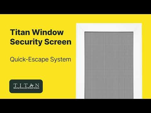 Titan Quick Escape Security Window Screen Modified Features