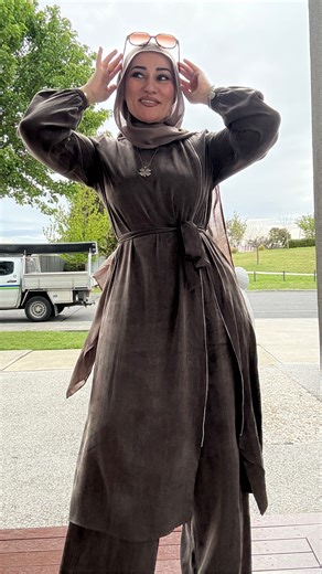 10K views · 313 reactions | suede sets … Sold separately Sizes 1-2-3 (8-16) small 18 Colours Brown, Denim, Mahogany & Black Shop online or instores #ozmah #sets #modest #hijab #tunic | OZMAH | Facebook