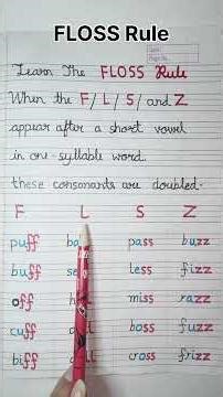 📘 The FLOSS Rule Made Easy!