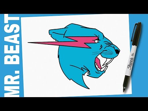 COMO DIBUJAR EL LOGO DE MR. BEAST | FÁCIL | how to draw mr. beast logo