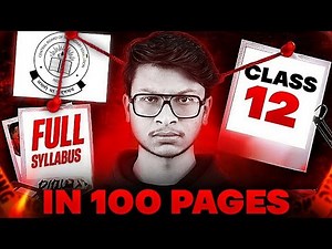 Class 12🔥 Finish full syllabus in 100 pages🤫