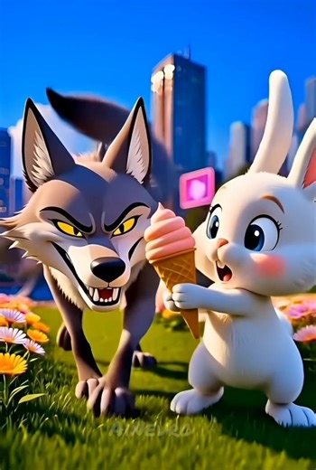 wolf & rabbit part 2 #cartoon #shorts #viral