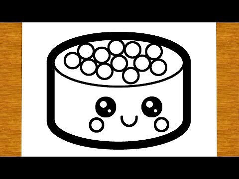 HOE TE TEKENEN EEN LEUKE SUSHI | Gemakkelijke tekeningen