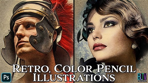 Photoshop: Create color pencil illustrations from photos