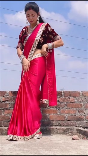 new silky saree red colour for wedding | Rohit fashion club