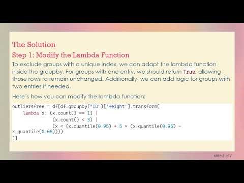How to Ignore Unique and Low-Count Rows While Eliminating Outliers in a Pandas DataFrame