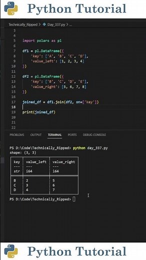 Joining Polars Dataframes | Python Tutorial