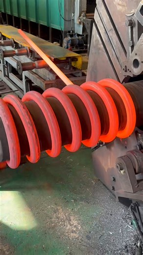 Inside the factory How Industrial Hot Coil Springs Are Forged from Steel Rods #process #machine #manufacturing #factory #springs | TIM inside the factory