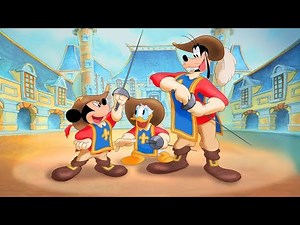 Mickey, Donald, and Goofy: the three musketeers one for all scenes