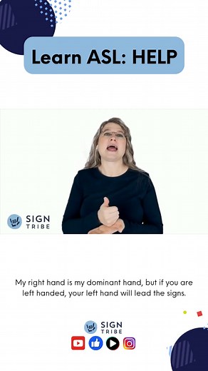 2.3K views · 63 reactions | 蘭 Learn how to sign HELP in American Sign Language (ASL)! Access Sign Tribe Academy’s ASL Courses: www.sign-tribe.com | Sign Tribe | Facebook