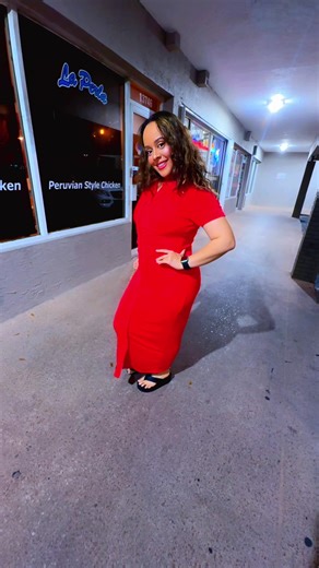 Lady christina in red beauty dress to impress #confident #curvymodel #fyp #laperla #miaminights